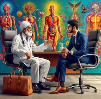 Doctor advising a Medical Representative Photo