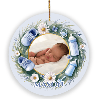 a personalised baby boy ornament