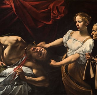 a painting of a man being taken from a painting