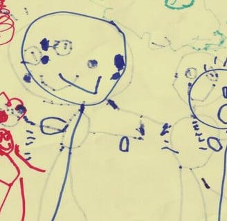 Foto de desenho infantil para avialiação psicológica ou diagnóstico, especialidade de Laura Maria.