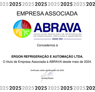 Certificado de Associação ABRAVA 2025