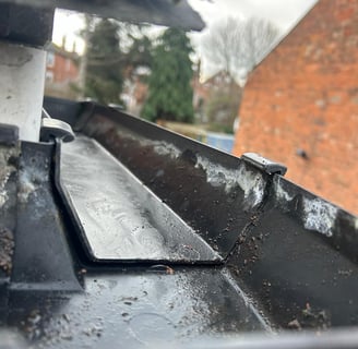 cleared out gutter