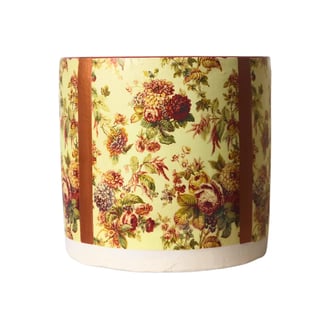 Vintage Floral Pattern Decoupage Terracotta