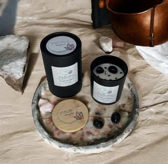 Bougie purification tourmaline parfum sauge 