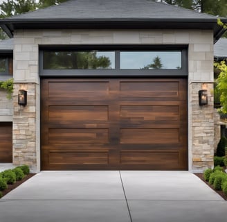 wood garage door kingsburg