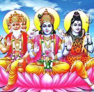Trimurti: Brahma, Vishnu, Shiva