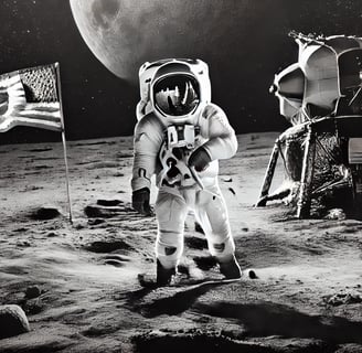 neil armstrong en la luna