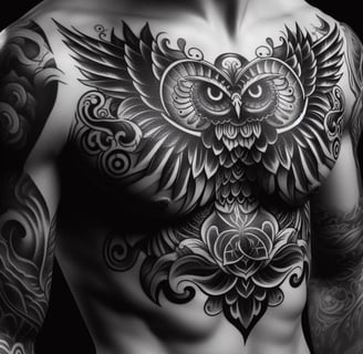 tatuaje estilo blanco y negro