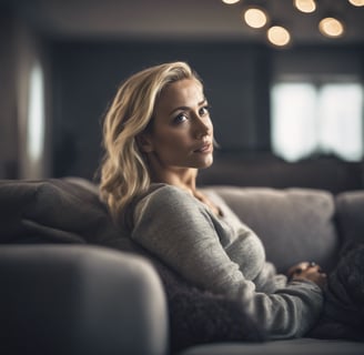 woman on couch