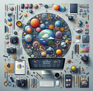 a computer monitor screen with a computer screen showing a globe globe