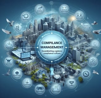 a business management system with a circular wheel