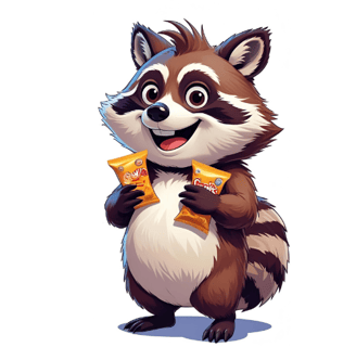 Chonk the raccoon introducing KwikSheet with humor