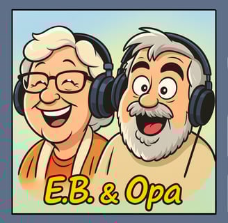 Funny old couple (E.B. And Opa) having a good time sharing the Gospel.