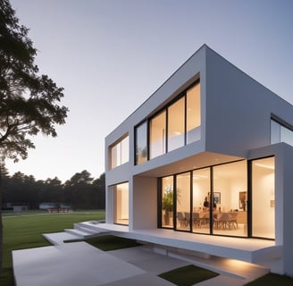 white and gray house under blue sky during daytime