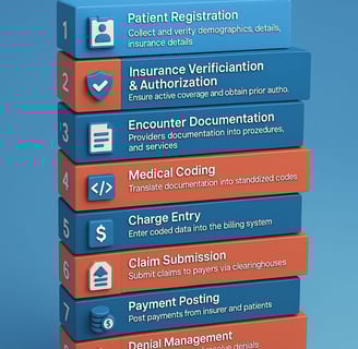 a stack of medical bills and medical bills