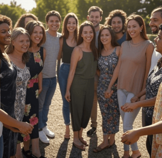 groupe solidaire de femmes et d'hommes pour la journée internationale des droits des femmes