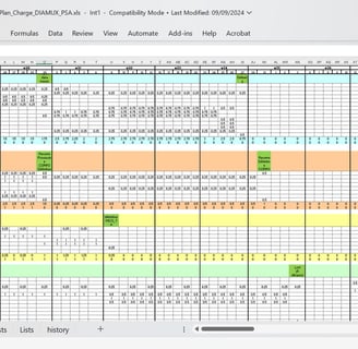 Automated Workload Plan used for both internal estimates/plan and for the new award