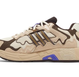 Adidas Response CL 'Paso Fino' collaboration sneaker with Bad Bunny in beige suede, brown accents, and equestrian-inspired de