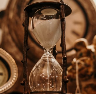 um relógio com um lapso de tempo de uma hora