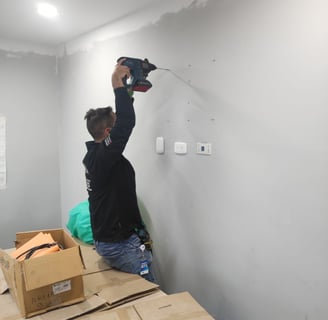 instalacion con taladro profesional bucaramanga