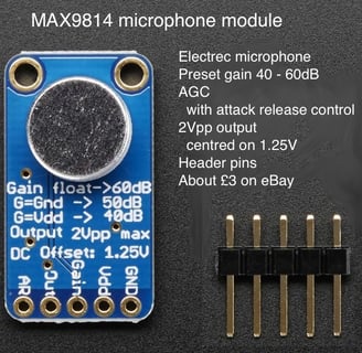 MAX9814 Electrec microphone module