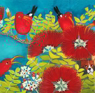 Under the Ohia Tree, a children's book about Hawaii's native forest species by Erzsi Palko