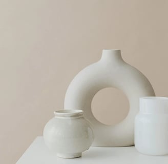 décoration sensorielle vase beige