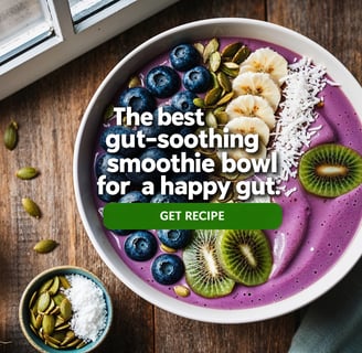 Smoothie bowl with blueberries and fresh fruits
