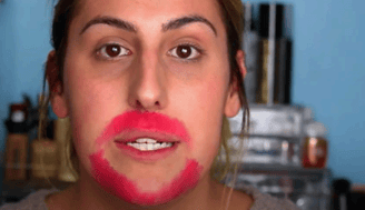 cache barbe maquillage travesti