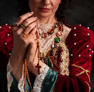 A Woman Adorned in Golden Jewellery