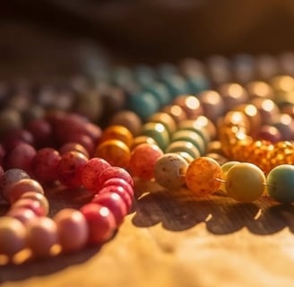 Colorful and beautiful sea stone necklace.
