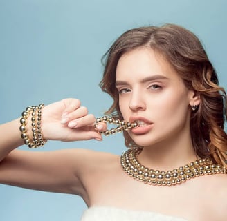 Dynamic Woman and Her Chosen Gemstone