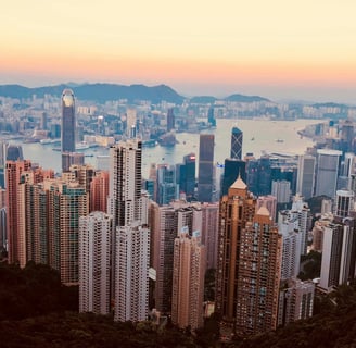 las vistas de una ciudad desde el cielo