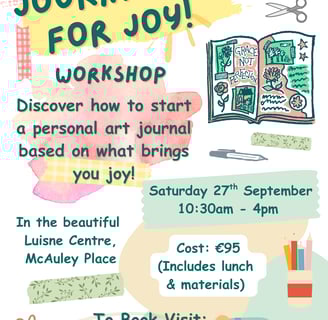 Art Journaling for Joy information poster