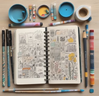 colored pencil lined up on top of white surface