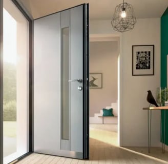 porte d'entrée K-Line en aluminium noir