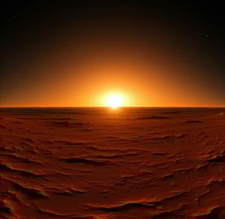 a sunset over a vast expanse of land