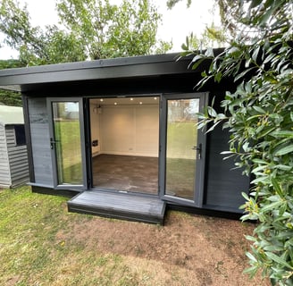 composite room with PVC french doors