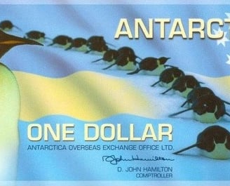 Antartica One Dollar Penguin Fantasy Banknote