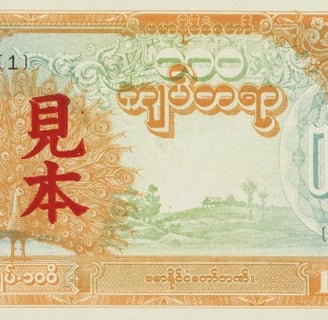 Burma State Bank Paper Money 100 Kyat