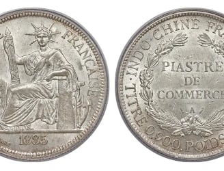 French Indochina Piastre Coin 1885