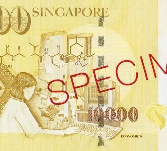 Singapore 10000 Dollar Specimen Banknote