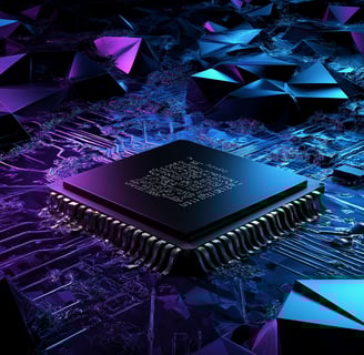 a computer chip on a computer processor