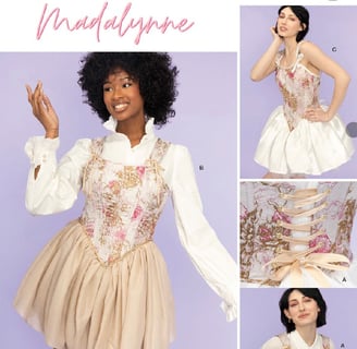 S9974 misses’ corset dress