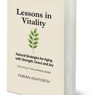 3-D depiction of the book "Lessons in Vitality".