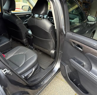 clean rear seat of an suv
