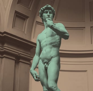 The statue of David by Michelangelo