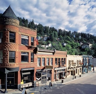 City street of Deadwood, South Dakota