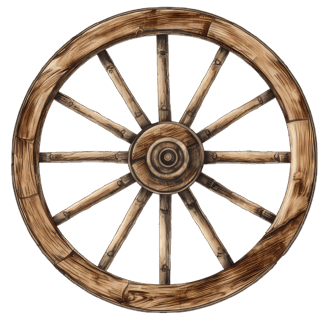 Watercolor wagon wheel