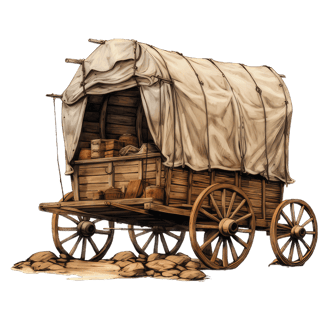 Watercolor wagon